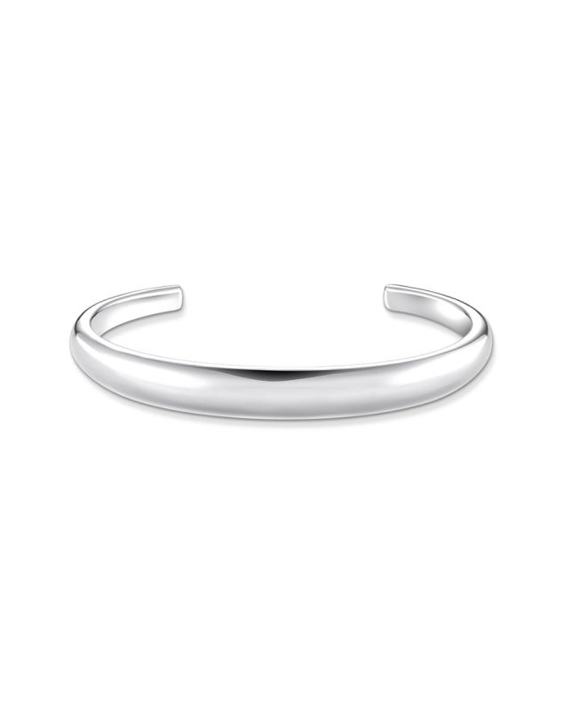 Silver bangle in timeless design