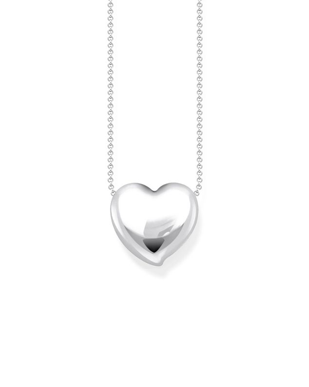 Silver necklace with heart pendant