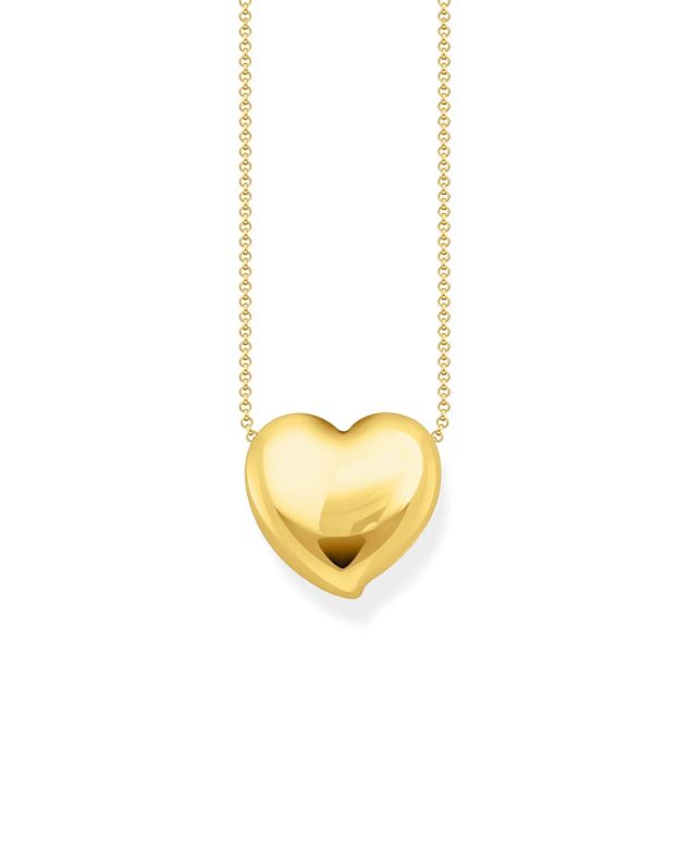 Gold-plated necklace with heart pendant