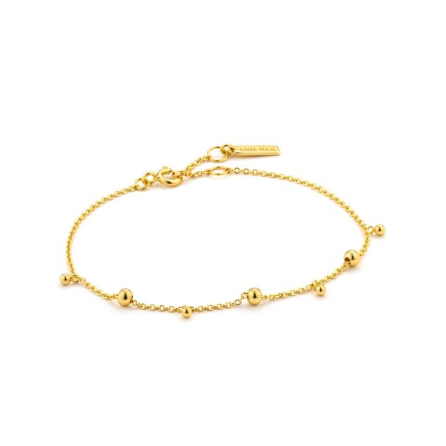 Gold Modern Drop Balls Bracelet