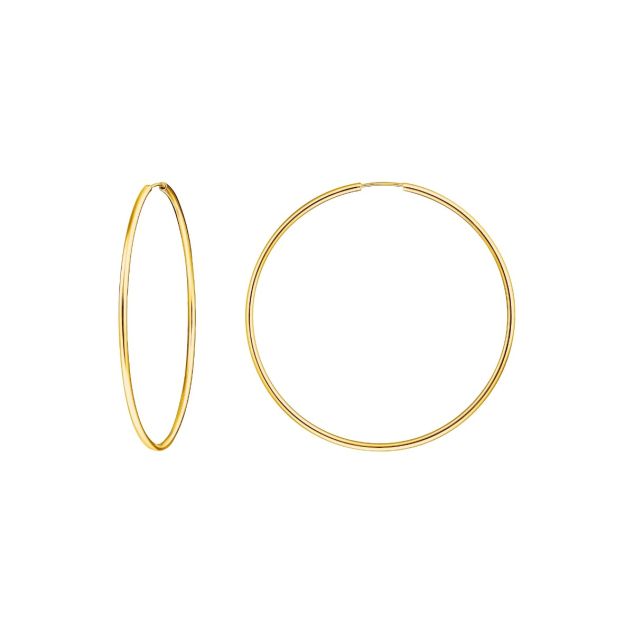 Gold-plated big hoop earrings