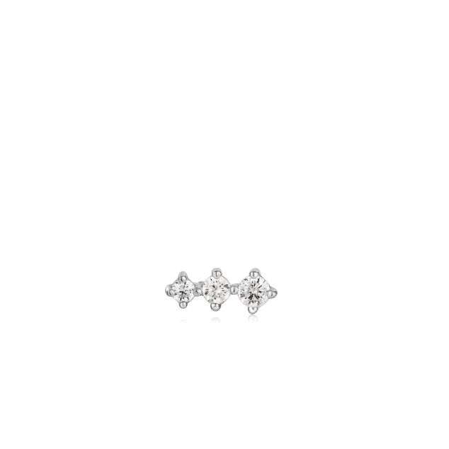 Silver Sparkle Crawler Barbell Single Earring