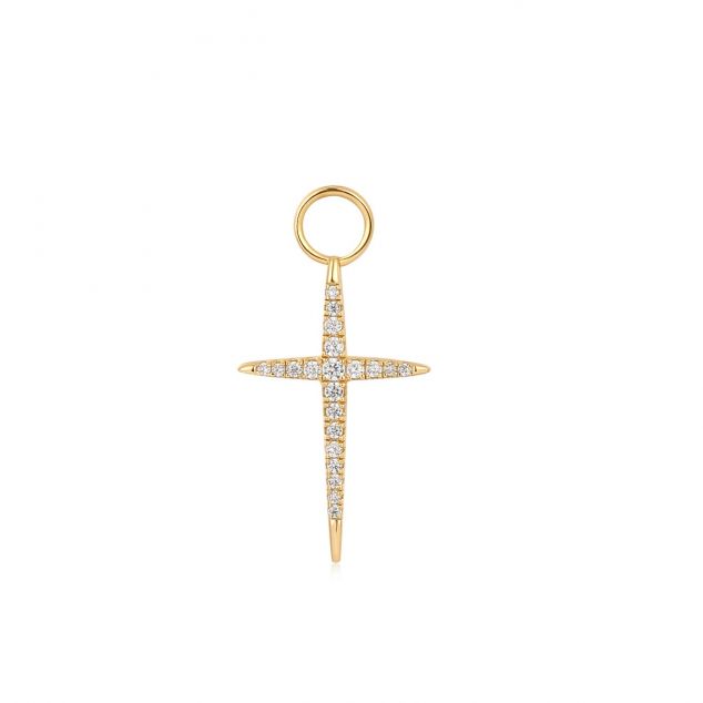 Gold Cross Earring Charm