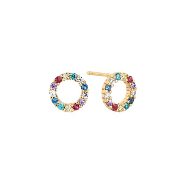 Earrings Biella Uno Gold Piccolo Multicolor