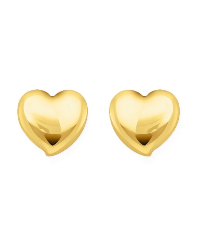 Gold-plated earrings in heart-shape