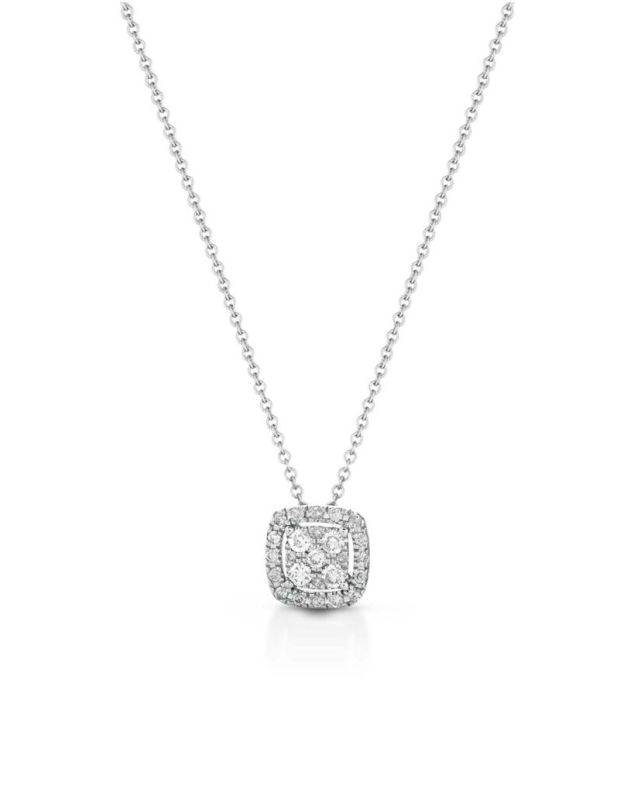 Pendant with chain in 18kt white gold 