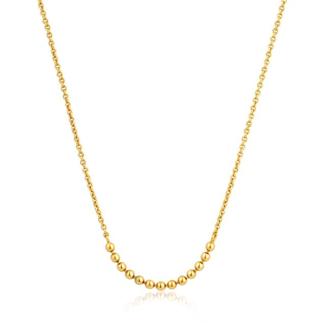 GOLD MODERN MULTIPLE BALLS NECKALCE