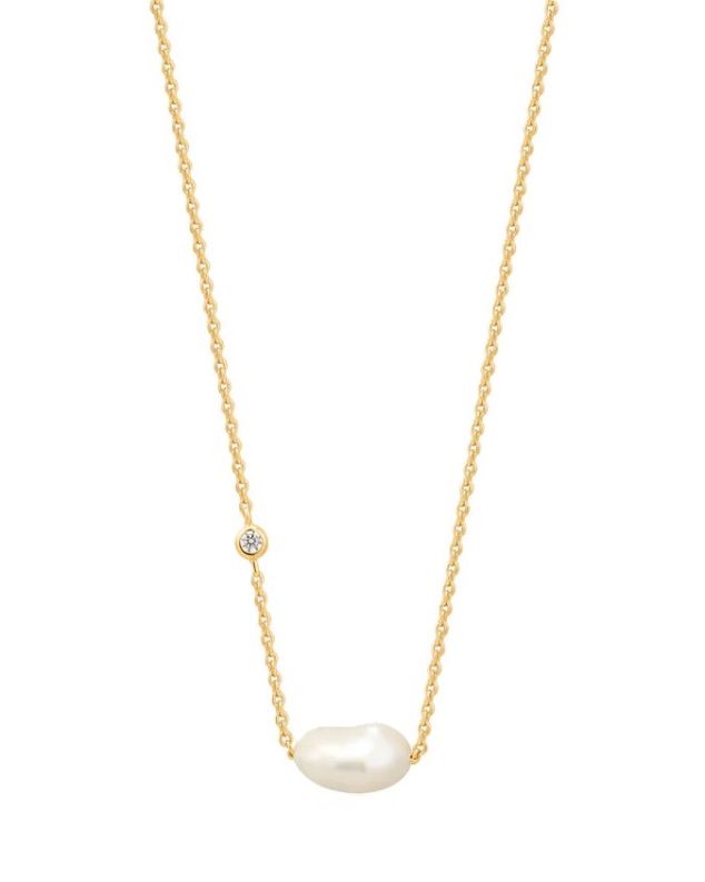 Gold Pearl Necklace