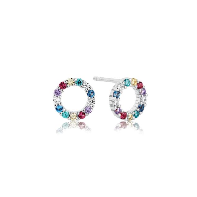 Earrings Biella Uno Silver Piccolo Multicolor