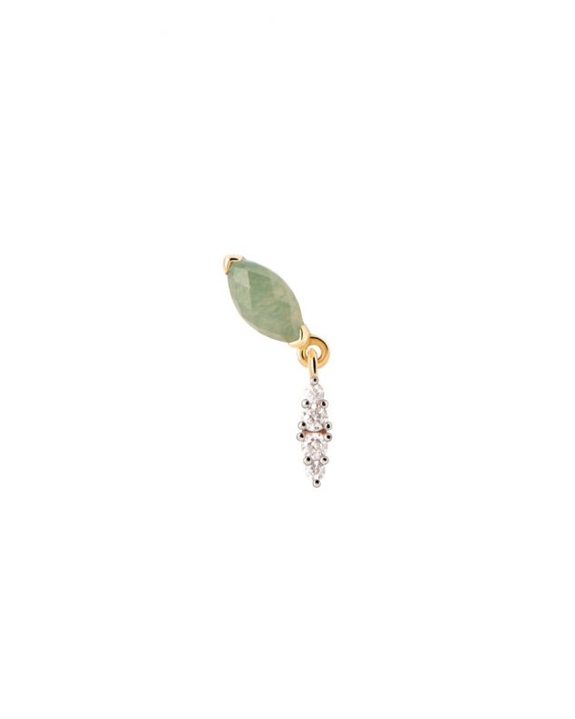 GREEN AVENTURINE GINGER SINGLE EARRING