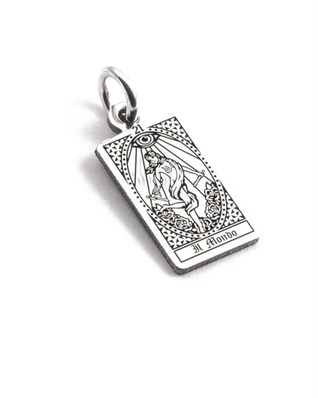 THE WORLD TAROT CARD PENDANT