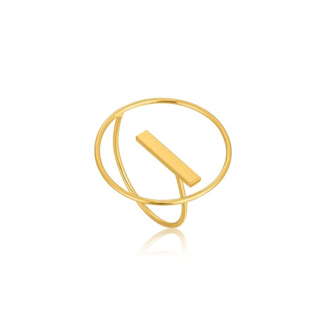 Gold Modern Circle Adjustable Ring