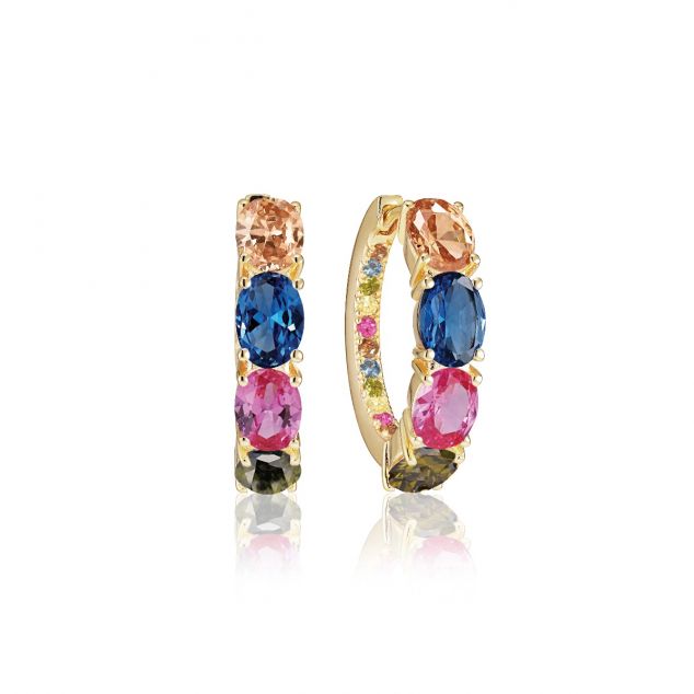 Earring Ellisse Creolo Gold Multicolor