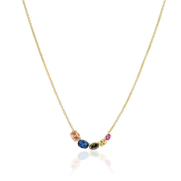 Necklace Ellisse Cinque Gold Multicolor