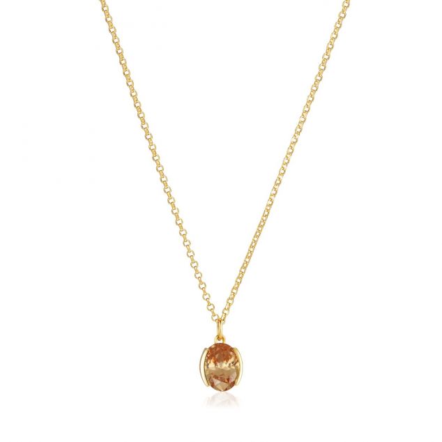 Necklace Ellisse Carezza Gold Champagne