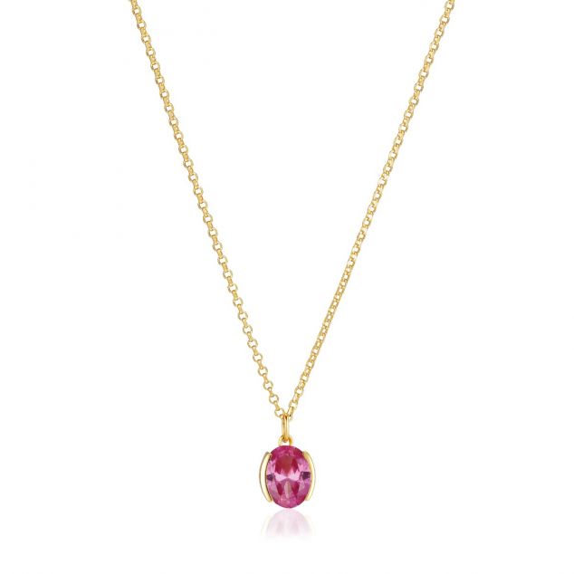 Necklace Ellisse Carezza Gold Pink